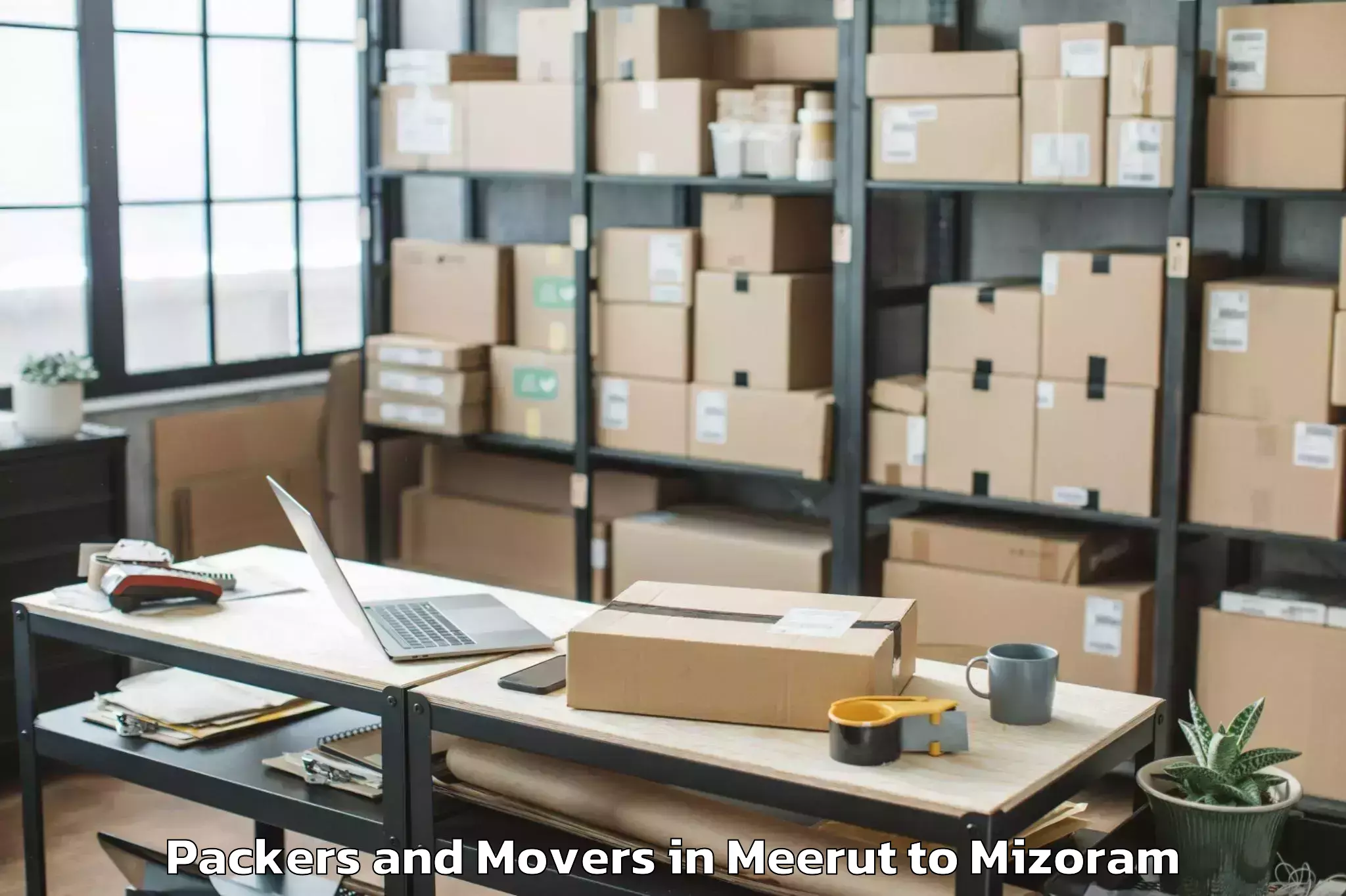 Trusted Meerut to Icfai University Mizoram Aizaw Packers And Movers